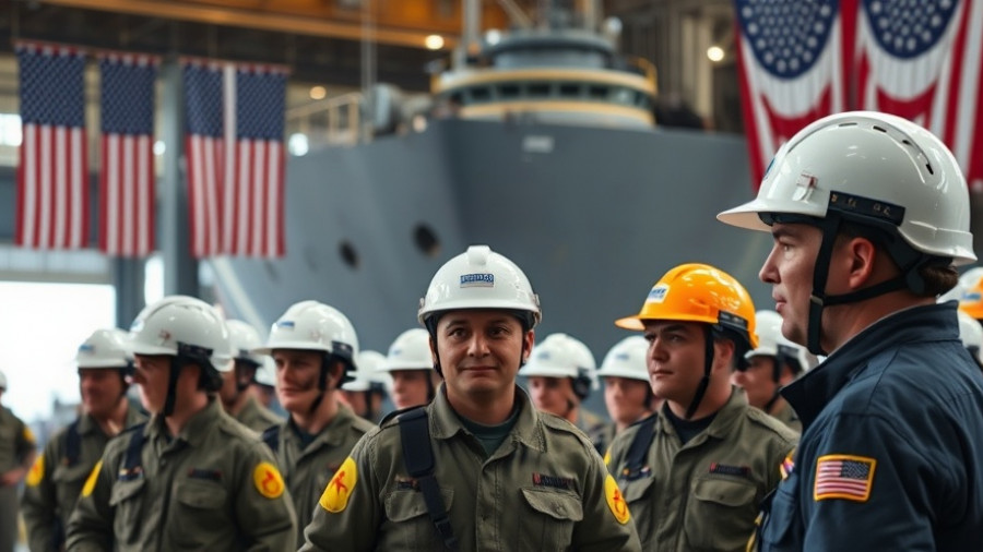 Thad Cochran DDG 135 keel authentication ceremony with participants and sign.