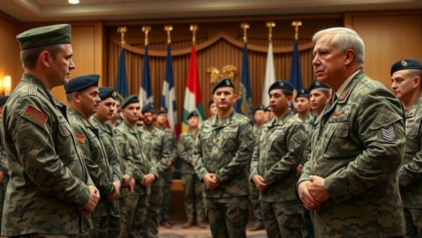 PA-Ng aircraft carrier production event with military personnel.