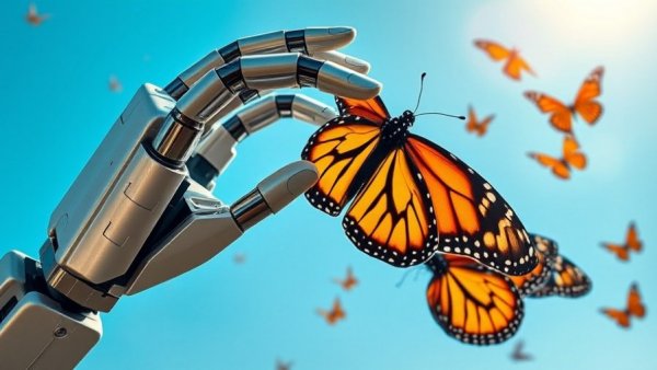 Futuristic robotic hand with butterfly, how a Spanish virus brought Google to Málaga