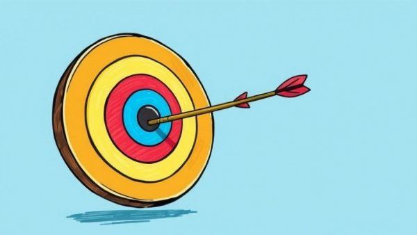 Colorful archery target illustration representing AI misinformation experiment.