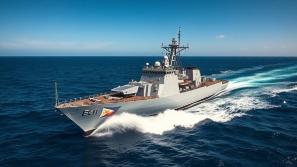 Philippine Navy frigate acquisition demonstrating power in open sea.