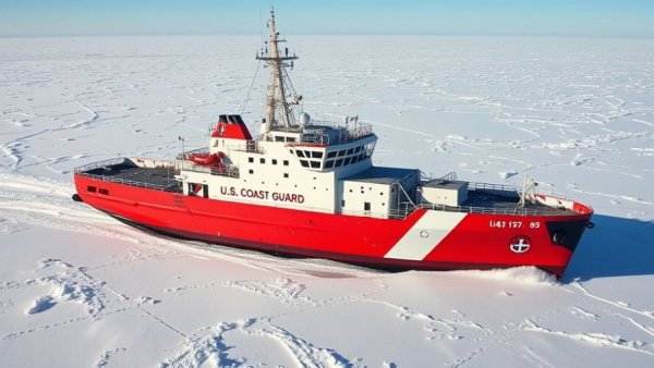 U.S. Coast Guard icebreaker in Arctic waters - Arctic Security Cutters.
