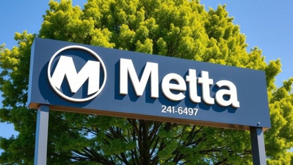 Meta sign at 1 Hacker Way, Reality Labs context.