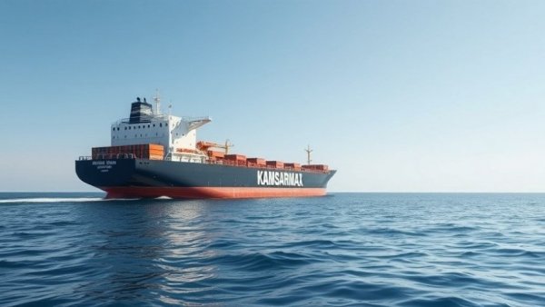 Methanol Dual-Fuel KAMSARMAX Bulk Carrier sailing in clear ocean.