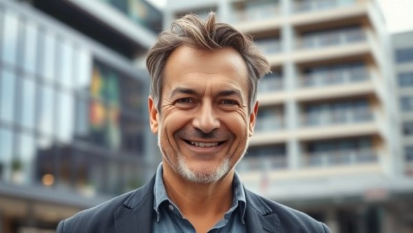 Confident man in corporate setting, embodying U.S. Arctic Leadership through Collaboration and Innovation.