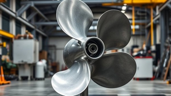 3D printed component for marine propulsion in a workshop.