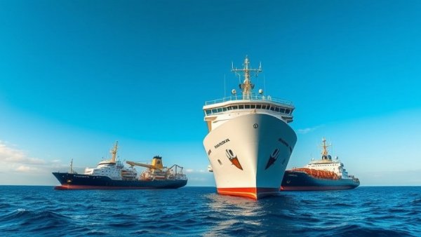Gunderson dual vessel launch in open sea under clear skies.