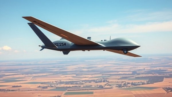 MQ-25A Stingray first flight over farmlands.