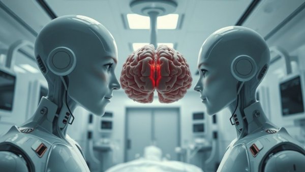 Magazine article on brainless human clones displayed on a tablet.