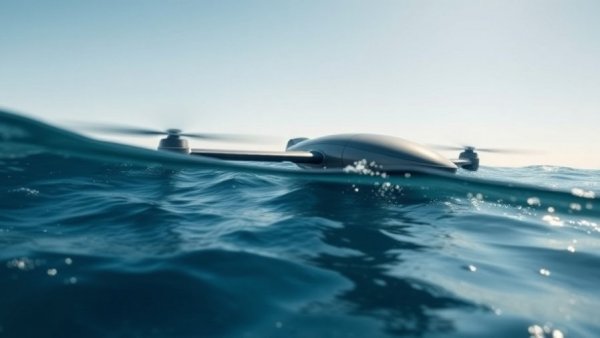 Autonomous underwater drone exploring the ocean for seabed intelligence.