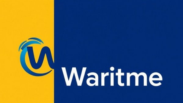 Modern maritime logo for workforce development in maritime industry.