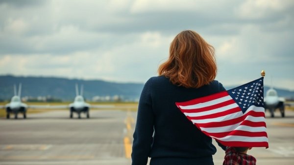 Family reunion during Carrier Air Wing 8 Return on military runway.