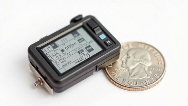 Miniaturized navigation systems device next to a quarter.