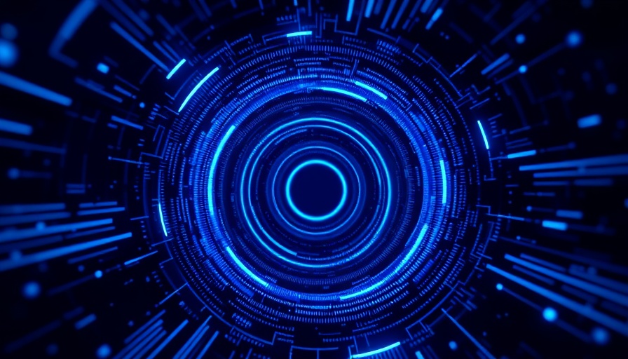 European Deep Tech digital tunnel with blue concentric circles.