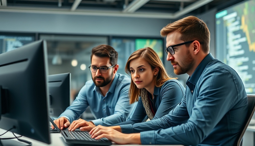 Platform engineering team collaborating in a modern office.