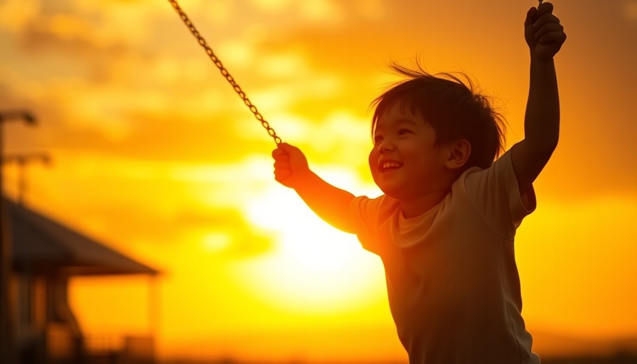 Silhouette of child swinging at sunset, symbolizing demographic shift.