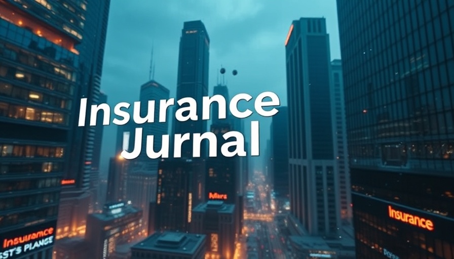 M&A Competition: Futuristic skyline with 'Insurance Journal' overlay.