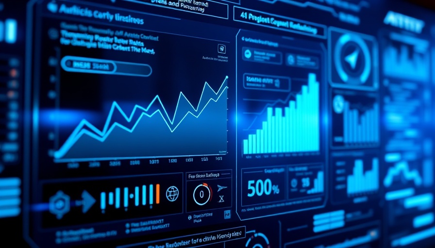 Abstract interface showcasing SEO challenges with graphs and icons.