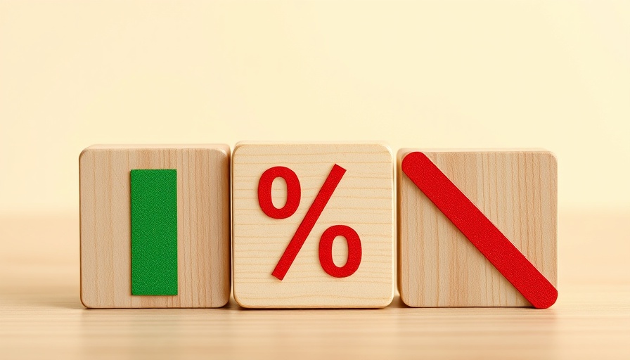 Wooden blocks illustrating commercial insurance rates with up and down arrows.