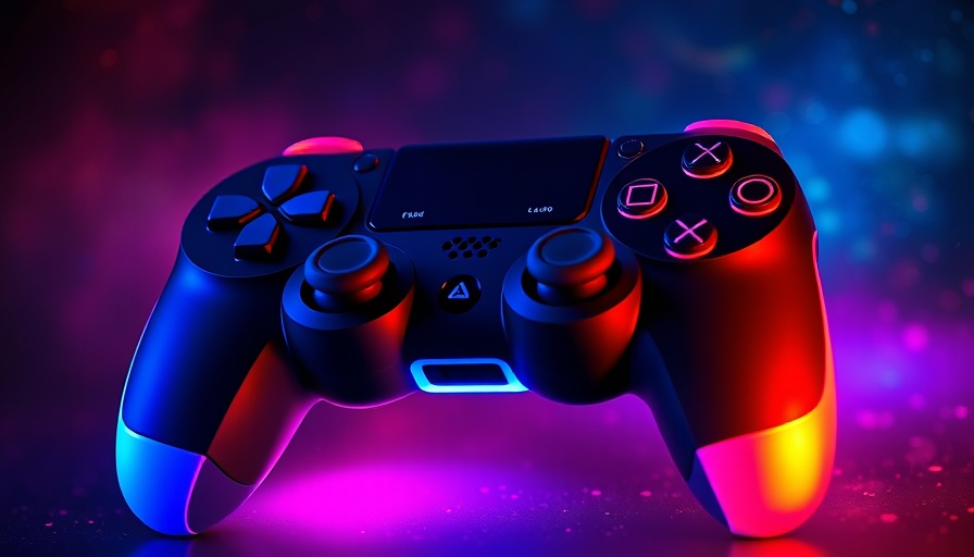 Vibrant PowerA Fusion Pro Controller with cosmic background.