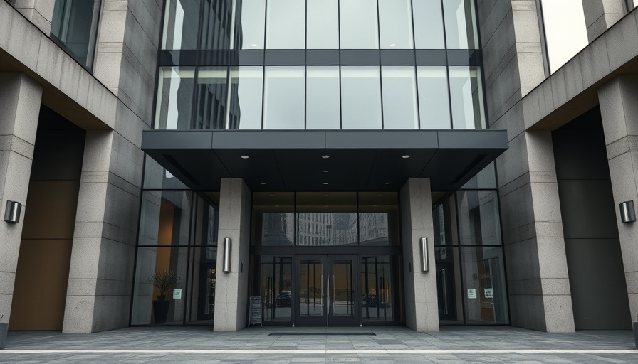 Entrance view of the CFPB headquarters building