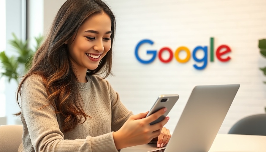 Woman with smartphone, Google Business Profile Reviews Outage.