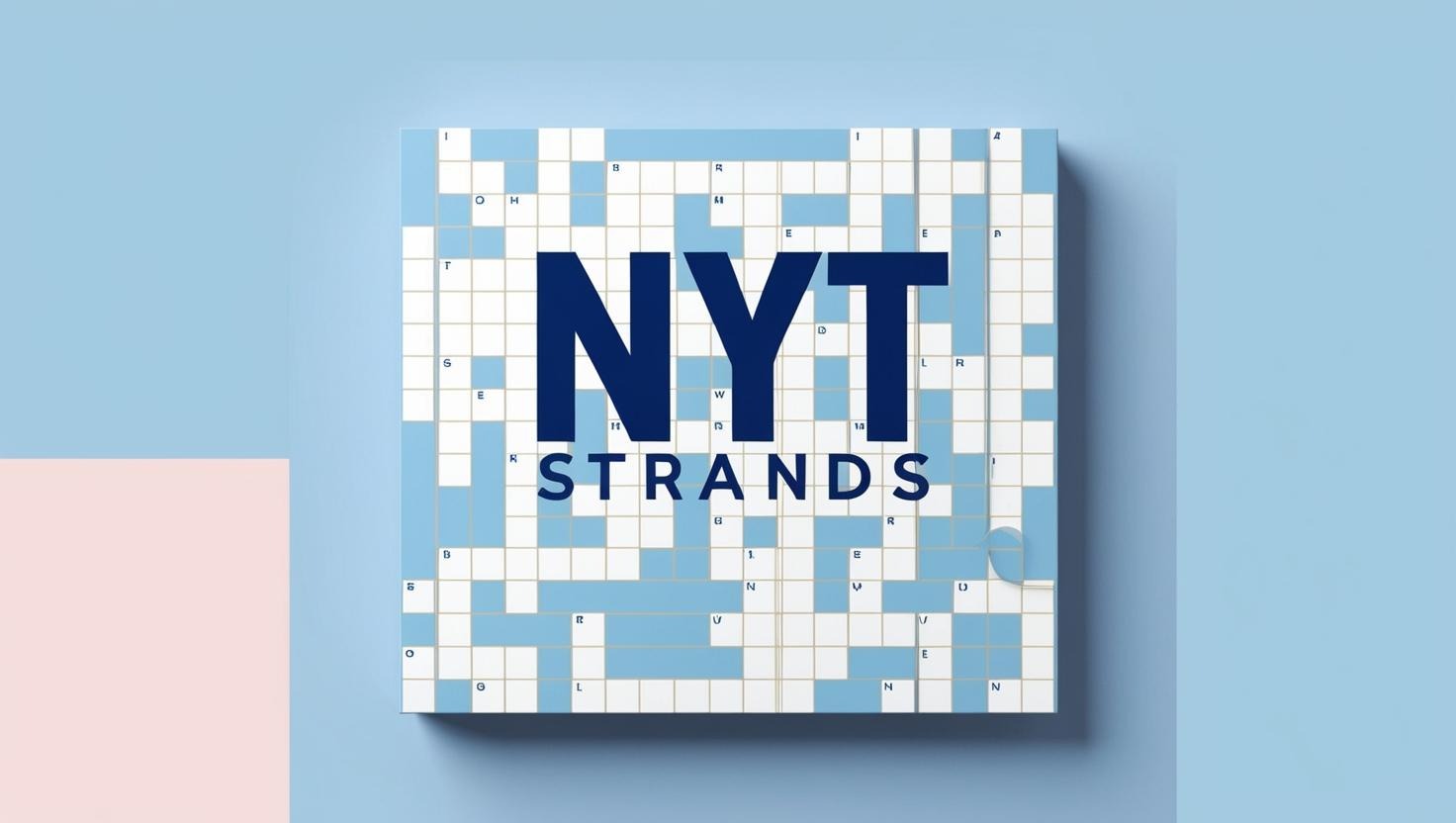 Stylized word search puzzle with NYT Strands logo, emphasizing nostalgia games.