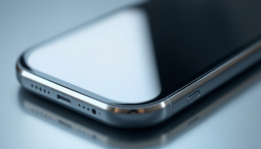 Close-up view of iPhone charging port with sleek design.