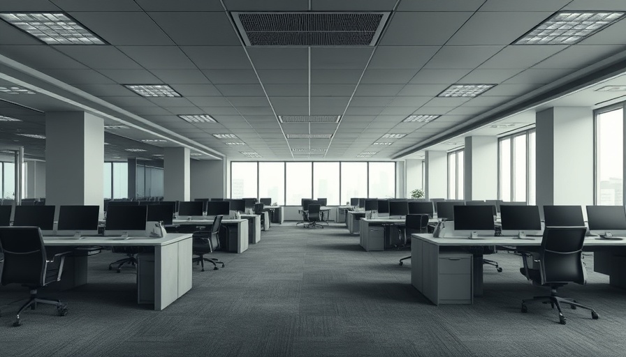 Empty office representing Onsemi workforce reduction, neutral tone.