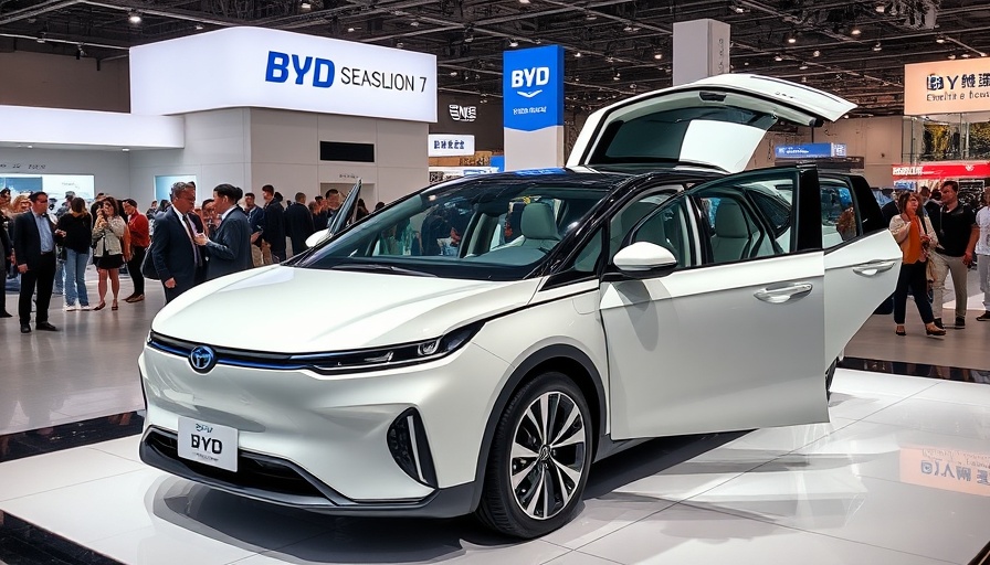 BYD Sealion 7 showcased at auto exhibition for EV industry