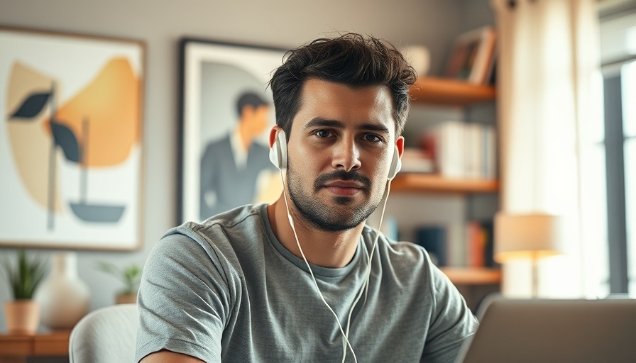 Man discussing WordPress future enhancements in a modern home office.