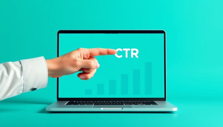 Conceptual image showing clickthrough rates increasing on a laptop.