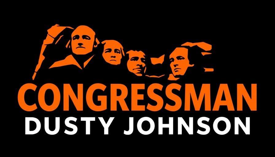 Bold logo of Congressman Dusty Johnson with Mount Rushmore outline.