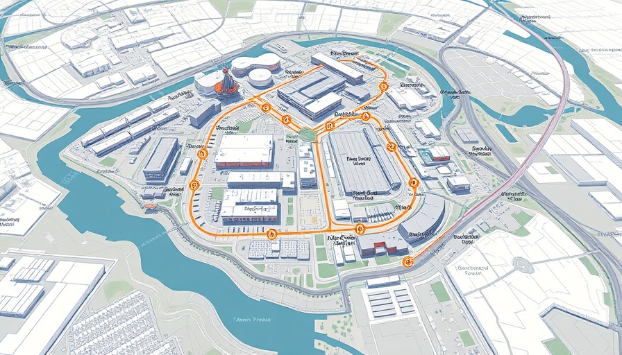 Aerial map of Solano Foundry tech manufacturing park near Silicon Valley.