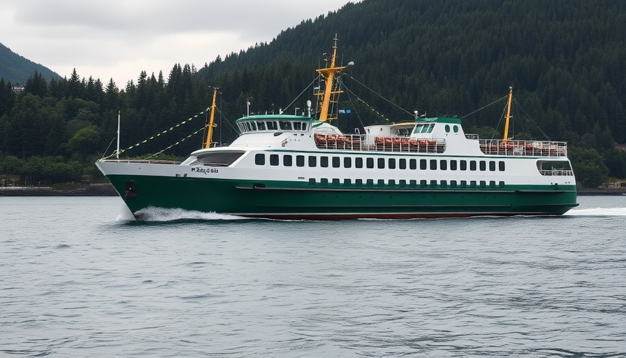 Wenatchee hybrid-electric ferry service cruising in calm waters.