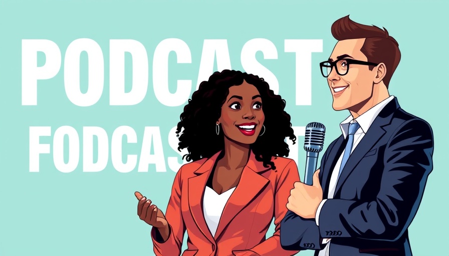 Podcast ad for Building Brand Identity featuring two hosts.