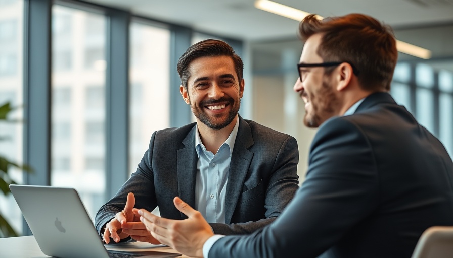 Business executive conducting a meeting in a modern office