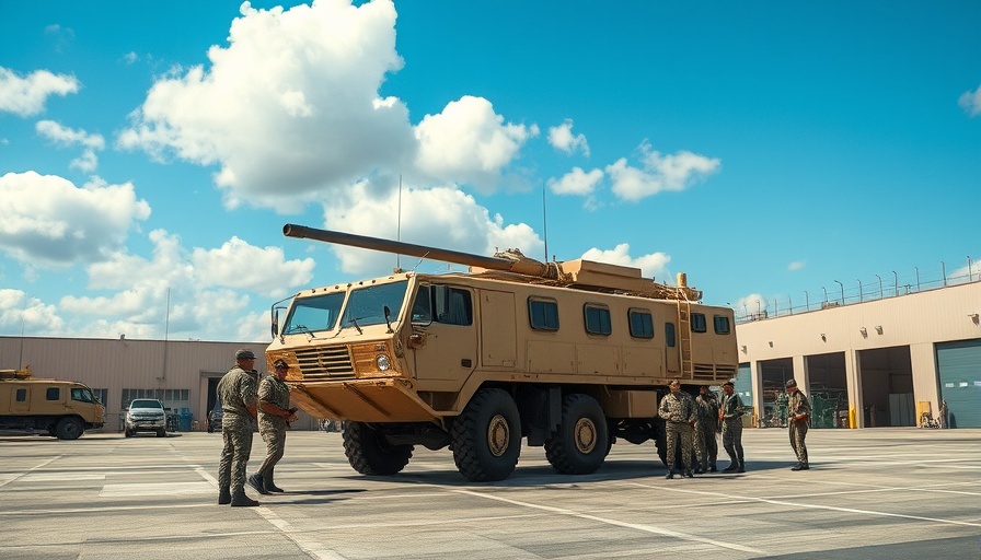 US Army IAMD strategy demonstration with military vehicle and soldiers.