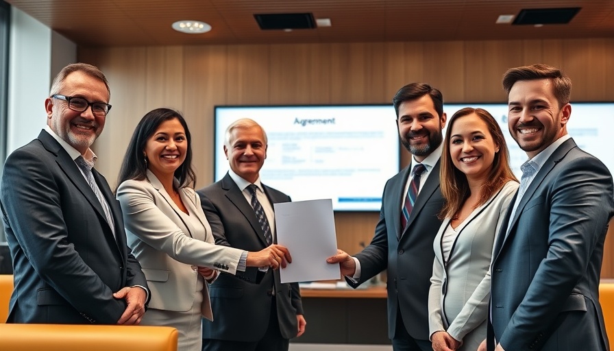 Executives signing agreement on powerships and FSRU conversions.