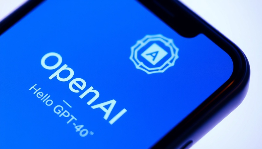 OpenAI GPT-4o logo on smartphone with text in background.