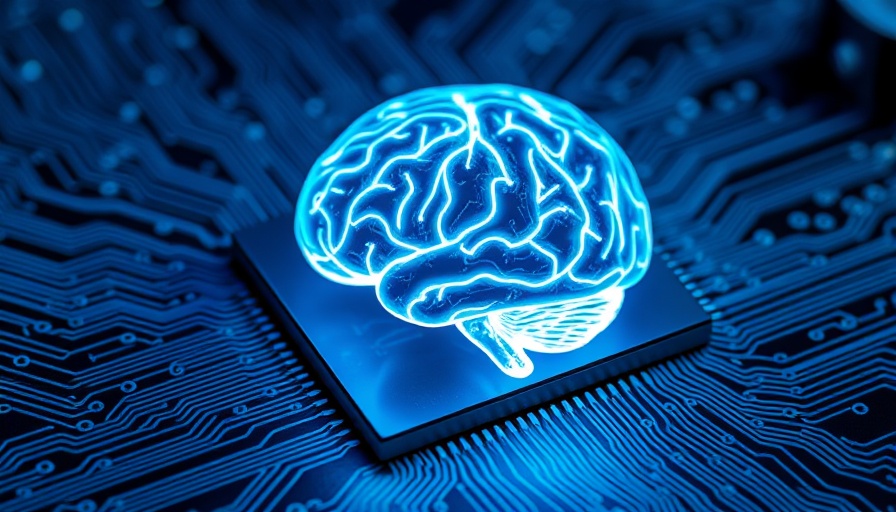 Digital brain hologram on microchip representing ChatGPT integration.