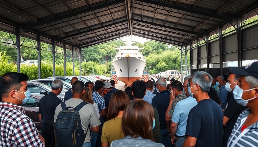 NOAA Keel-Laying Ceremony attendees watch event outdoors