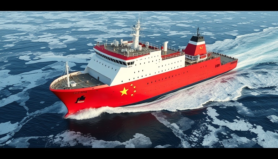 Chinese research vessel in Arctic waters, exploring U.S. Arctic.