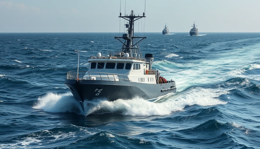 Briggs Marine vessel in Royal Navy contract on choppy sea.
