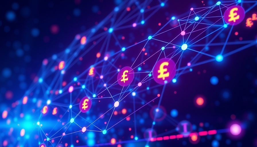 Abstract digital supply chain financing representation.