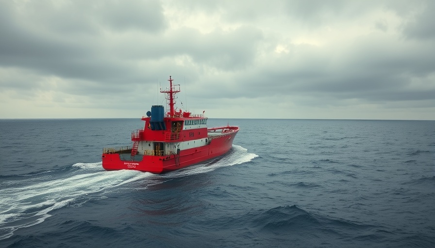 Atlantic Shrike PSV optimizing fuel with battery power on calm ocean.