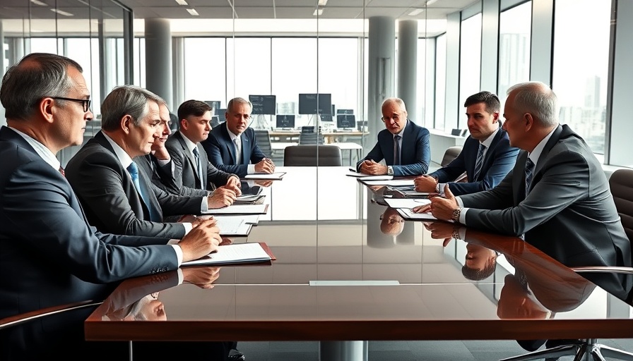 Corporate boardroom discussion amid CEO ethics probe.