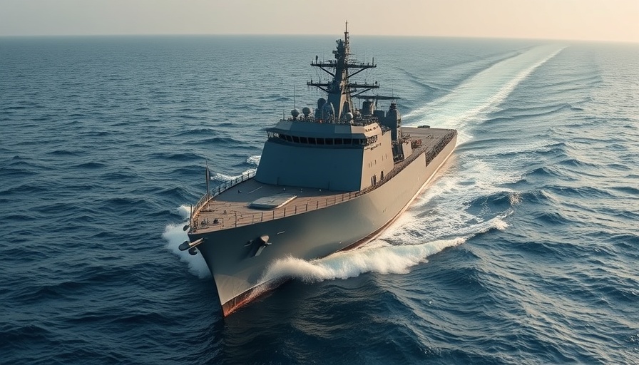 HMS Bulwark in Brazilian Navy service sailing through ocean.