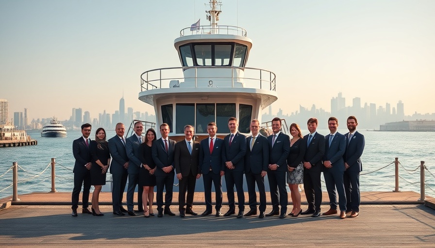 Denmark's First Zero-Emission Tug celebration with large group.