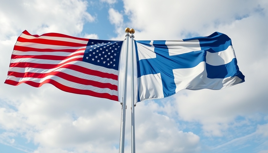 American and Finnish flags symbolizing US military cooperation with Finland.